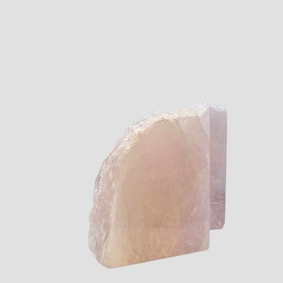 Crystal Bookends Rose Quartz Natural Characteristics, Pink Crystal Bookends (AB) - Picture 8 of 11
